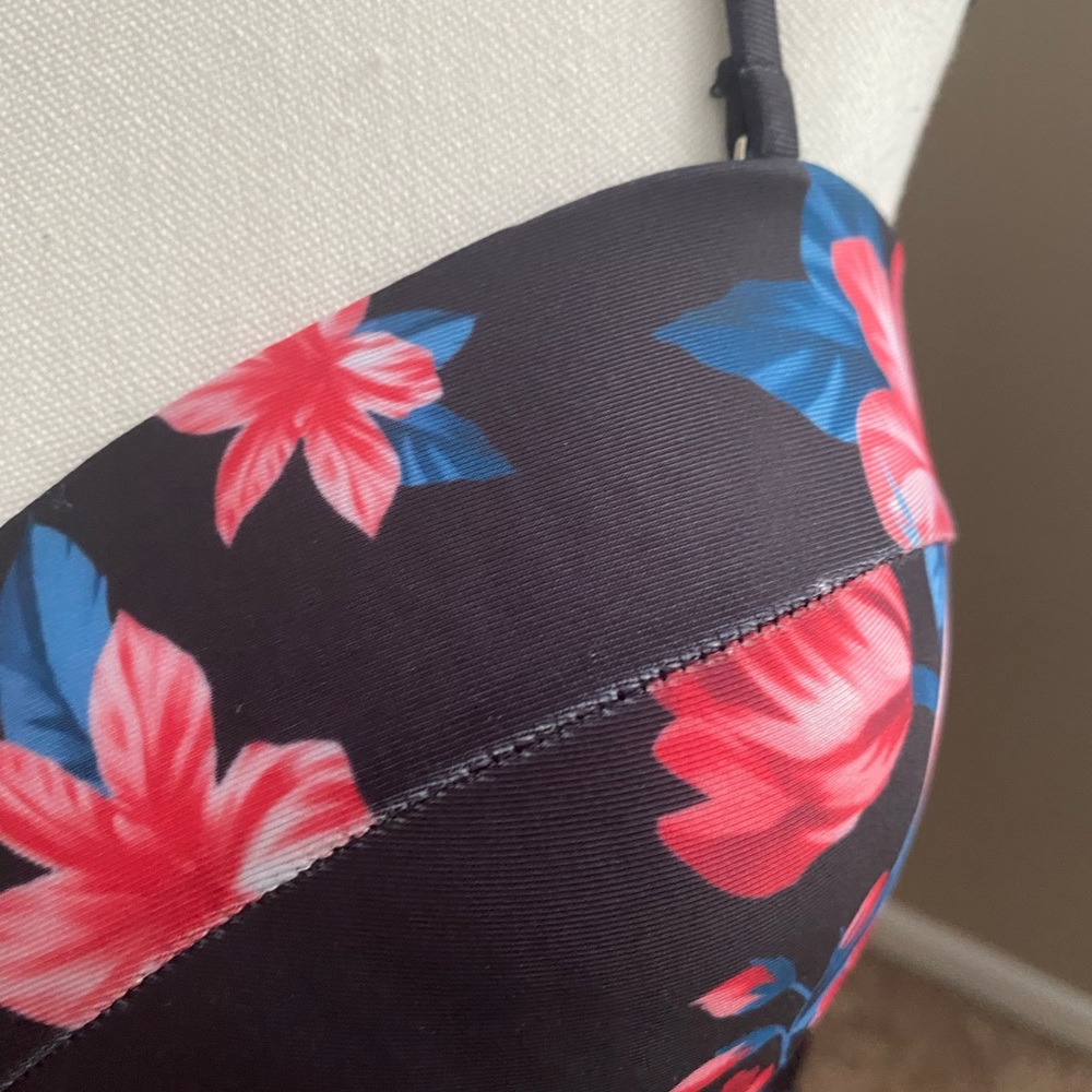 Bathing suit Top Size L Strapless Floral - Picture 3 of 13